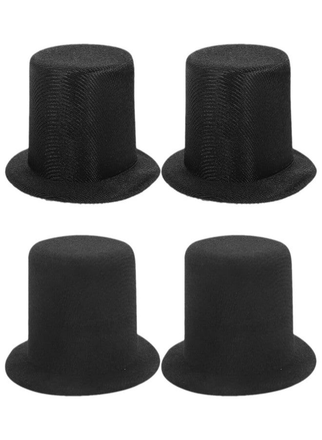 JOINPAYA 4pcs Mini Top Hats for Crafts: Pet Cat Costume Top Hat Christmas Snowman Doll Cap Kitten Puppy Pet Formal Accessories 3.54X3.54X1.77Inch - Image 1